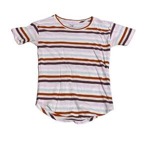 Madewell Whisper Cotton Crewneck Tee in Lennie Stripe XXS